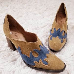 Free People Heeled Western Ankle Boots